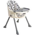 Cadeira de Alimentação Papinha 2 em 1 Folhas Cinza (6m+) - Whoop by Kiddo