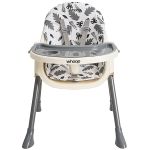 Cadeira de Alimentação Papinha 2 em 1 Folhas Cinza (6m+) - Whoop by Kiddo