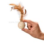 Brinquedo Pet Bolinha com Peninhas em Fibra Natural para Gatos - Mimo
