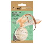 Brinquedo Pet Bolinha com Peninhas em Fibra Natural para Gatos - Mimo