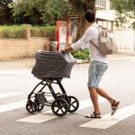 Mochila Maternidade Grande para bebê Petit Cinza - Pirulitando Baby