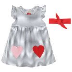 Body Vestido c/ Faixa de cabelo para bebê em suedine Amore - Pingo Lelê