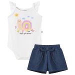 Body regata babadinhos c/ Short para bebê Rainbow - Pingo Lelê
