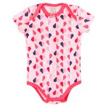 Body curto c/ Shorts para bebê em malha Corações - Pingo Lelê