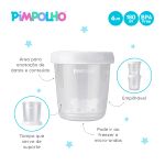 Pote para Armazenar Leite Materno 180ml 4un - Pimpolho