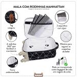 Mala Maternidade com rodinhas Manhattan Preto - Masterbag