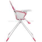 Cadeira Alta de Alimentação Slim Pêssego Rosa (6m+) - Multikids Baby