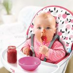 Cadeira Alta de Alimentação Slim Pêssego Rosa (6m+) - Multikids Baby