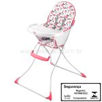 Cadeira Alta de Alimentação Slim Pêssego Rosa (6m+) - Multikids Baby