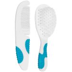 Pente e Escova para cabelos Soft Touch Azul (9m+) - Multikids Baby