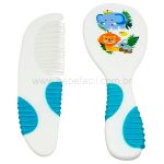 Pente e Escova para cabelos Soft Touch Azul (9m+) - Multikids Baby