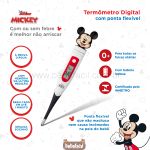 Termômetro Digital com Ponta Flexível Mickey Disney (0m+) - Multikids Baby