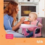 Cadeira de Alimentação Assento Elevatório Portátil Lollipop Azul (6m+) - Multikids Baby