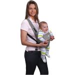 Canguru para bebê Baby Safe Cinza (3m+) - Multikids Baby