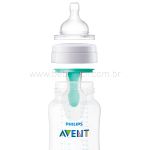 Mamadeira Anticólica com Acessório Airfree 260ml (1m+) - Philips Avent