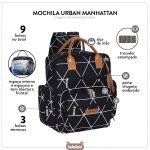 Mochila Maternidade Urban Manhattan Preto - Masterbag