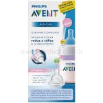 Kit Mamadeira Anticólica 125ml + Bico n° 2 Rosa (0m+) - Philips Avent