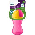 Copo com Canudo Curvado Dinossauro Rosa 300ml (12m+) - Philips Avent