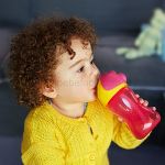 Copo com Canudo Curvado Dinossauro Rosa 300ml (12m+) - Philips Avent