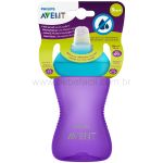 Copo de Transição com Bico My Grippy Roxo/Azul 300ml (9m+) - Philips Avent