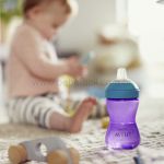 Copo de Transição com Bico My Grippy Roxo/Azul 300ml (9m+) - Philips Avent