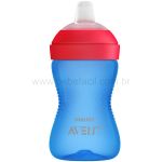 Copo de Transição com Bico My Grippy Azul/Vermelho 300ml (9m+) - Philips Avent
