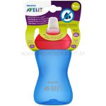 Copo de Transição com Bico My Grippy Azul/Vermelho 300ml (9m+) - Philips Avent