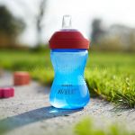 Copo de Transição com Bico My Grippy Azul/Vermelho 300ml (9m+) - Philips Avent