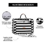 Mala Maternidade Vintage Brooklyn Black and White - Masterbag