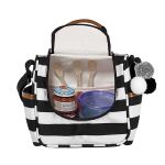 Mala com rodinhas + Frasqueira Térmica Emy Brooklyn Black and White - Masterbag