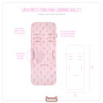 Capa protetora para carrinho de bebê Ballet Rosa - Masterbag