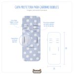 Capa protetora para carrinho de bebê Bubbles Azul- Masterbag