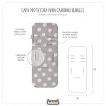 Capa protetora para carrinho de bebê Bubbles Cinza- Masterbag