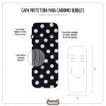 Capa protetora para carrinho de bebê Bubbles Preto - Masterbag