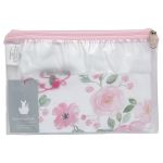 Kit Amamentação: 1 Paninho de ombro + 1 Paninho de boca em fralda Flora - Masterbag