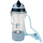 Garrafa Travel c/ Porta Biscoito Marinho 350ml (6m+) - Clingo