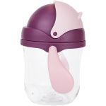 Copo de Tritan c/ Canudo Rosé 220ml (6m+) - Clingo