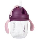 Copo de Tritan c/ Canudo Rosé 220ml (6m+) - Clingo