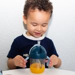 Copo de Tritan c/ Canudo Marinho 220ml (6m+) - Clingo