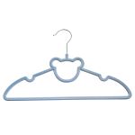 Kit 5 Cabides Aveludado Urso Azul - Clingo
