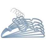 Kit 5 Cabides Aveludado Urso Azul - Clingo