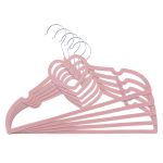 Kit 5 Cabides Aveludado Coração Rosa - Clingo