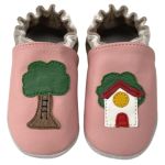 Tênis Babuche Casa & Árvore para bebê em couro Eco - Babo Uabu