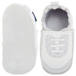 Tênis para bebê em couro Eco Runner Branco - Babo Uabu
