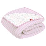 Edredom berço para bebê em tricoline 150 Fios Animais Rosa - Fisher Price