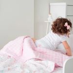 Edredom berço para bebê em tricoline 150 Fios Animais Rosa - Fisher Price