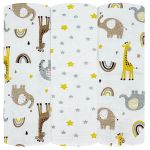 Kit 3 Cueiros para bebê flanelado Girafa Bublim - Incomfral