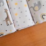 Kit 3 Cueiros para bebê flanelado Girafa Bublim - Incomfral