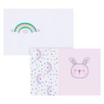 Kit 2 Fronhas para bebê em malha Coelha Arco-Íris Bambi - Incomfral
