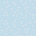 Lençol de baixo para berço em malha Estrelinhas Azul Bambi - Incomfral